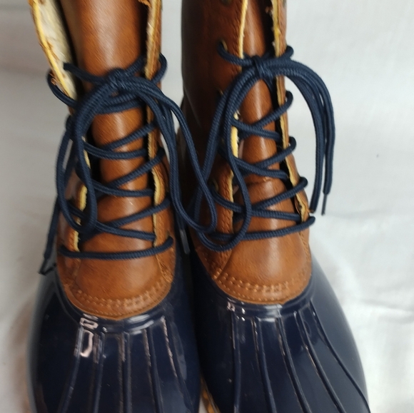 Sporto Duck Boots Womens 11 Dakota Winter Snow Rain Winter Brown Leather Lace Up - Picture 11 of 13